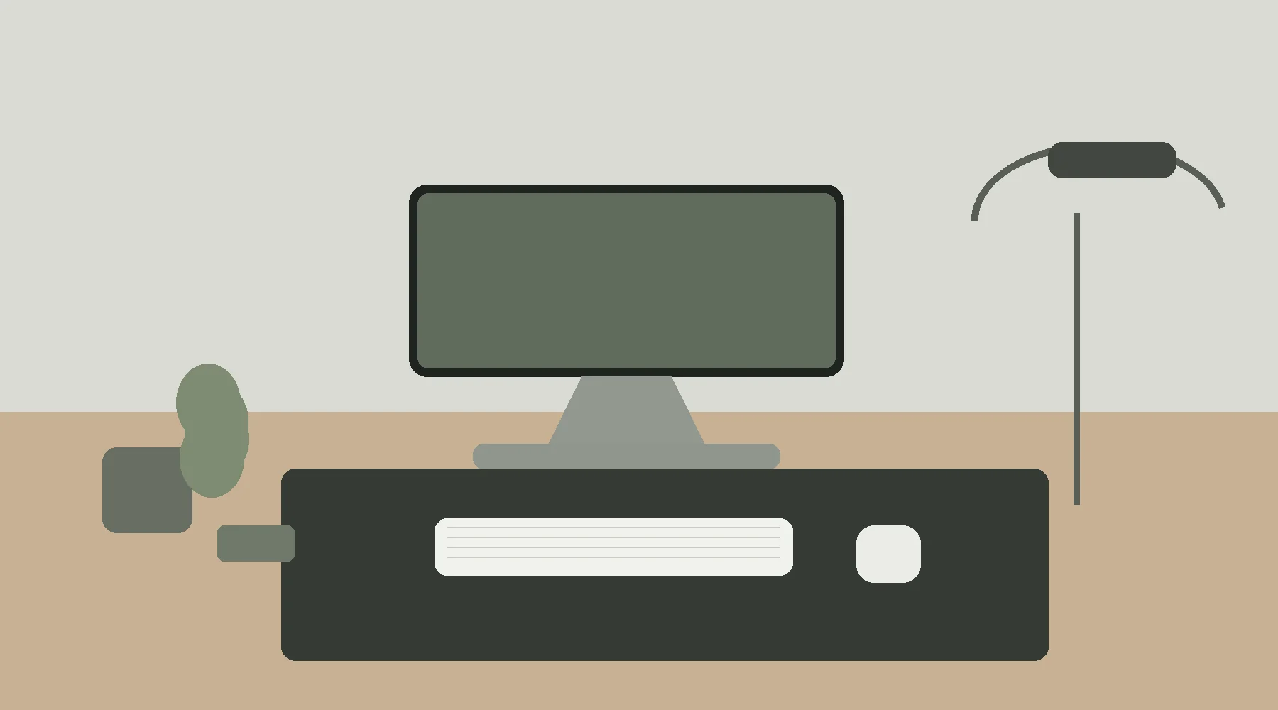 Espacio de trabajo minimalista y funcional