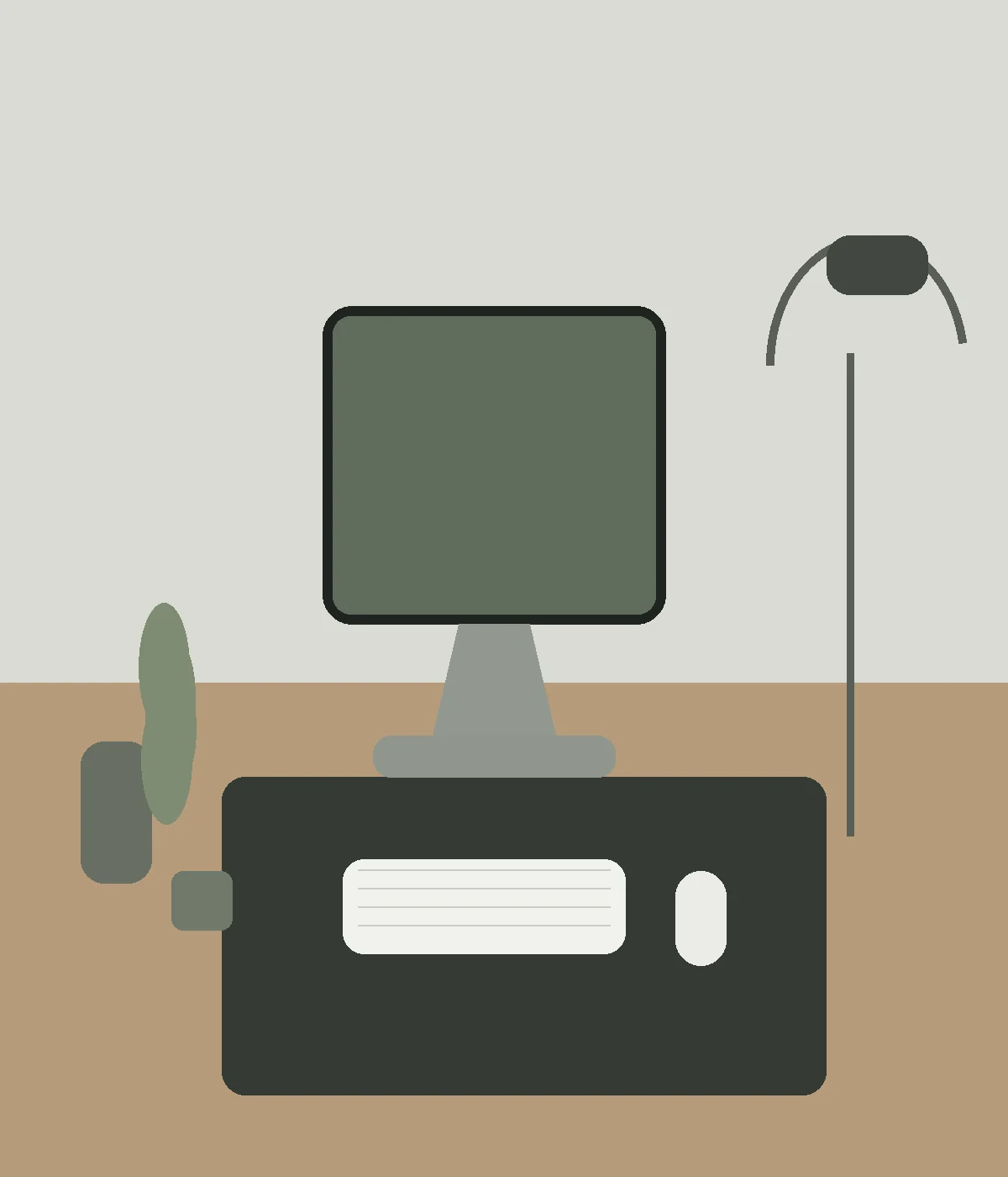 Setup contemporáneo NOVA Workspace con accesorios de escritorio